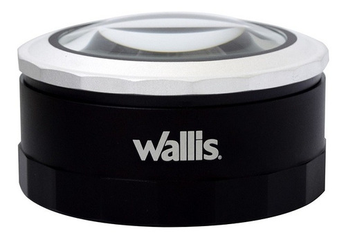 Lupa Wallis Giratoría 9.2cm Luz Led 4 Aumentos Zoom Negro