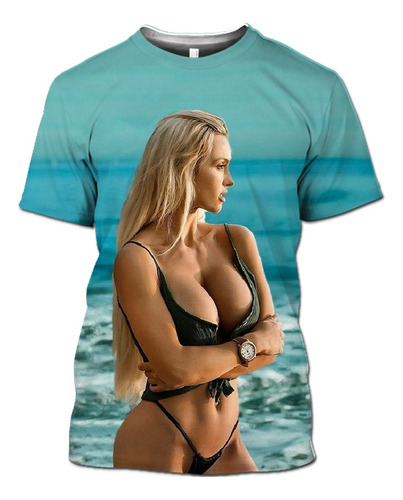 Camisetas De Bikini De Playa Con Estampado 3d Sexy For