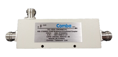 Acoplador Direccional 20 Db 698-2700 Mhz  N Hembra 300w.