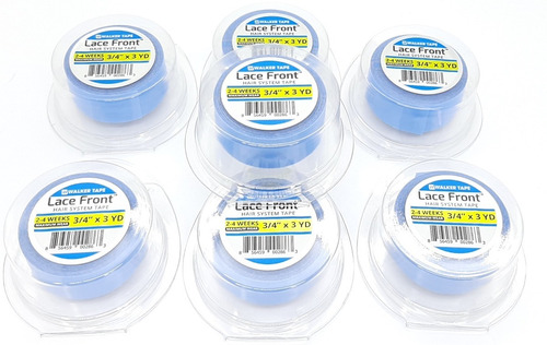 Fita Adesivo Lace Front Azul 3 Metros - Kit Com 10 Fitas
