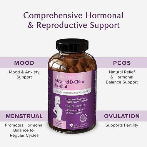 Imagen 3 de 4 de Inositol Myo D Chiro Vitamina D Soporte Ovario Poliquistico