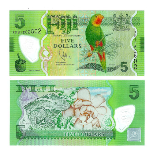 Fiji - Billete 5 Dólares 2013 Polímero - Unc
