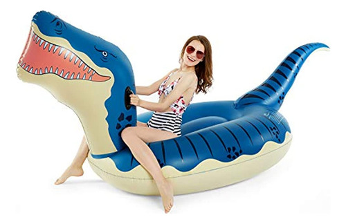 Flotador De Piscina De Dinosaurio Inflable Jasonwell Para Ni