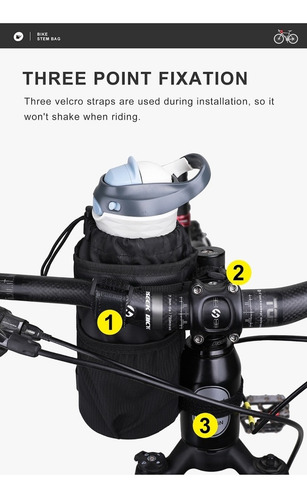 Imagen 3 de 10 de Portavasos Botella Termo Cafe Para Bicicleta O Motocicleta