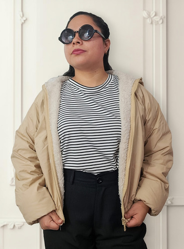 Campera Rompeviento Con Corderito