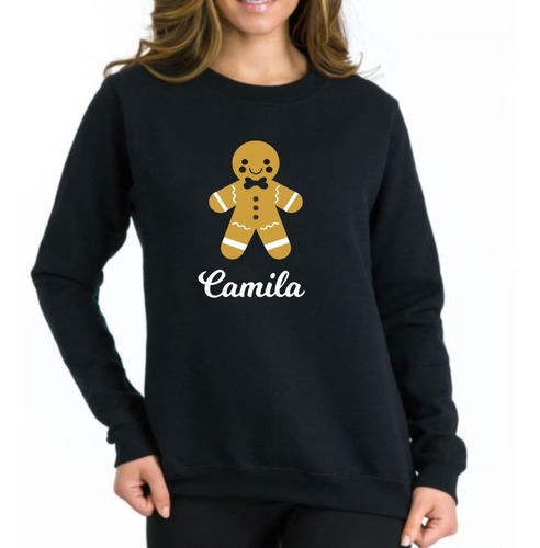 Sudadera Unisex Navideña Personalizada Galleta De Jengibre