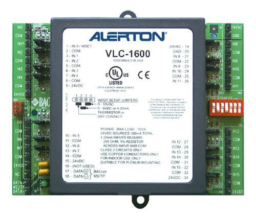 Alerton Vlc1600 Controlador Digital Unitario Programable