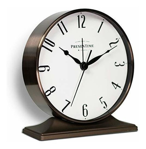 Presentime & Co Lewis Reloj Despertador De Repisa, 5.5 X 5 P