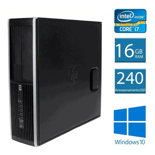 Cpu Hp Elite 8200 I7 16gb Ssd 240gb Wifi + Teclado E Mouse
