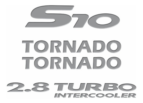 Jogo Emblema Adesivo Resinado S10 Tornado Kitr27