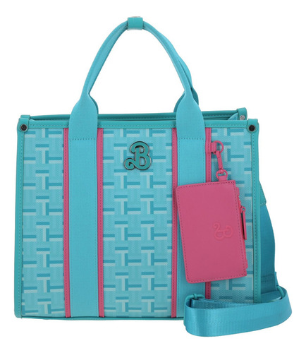 Bolso De Mano Barbie By Gorett Simil De Piel Color Turquesa