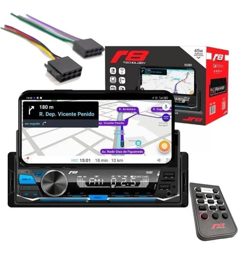 Rádio Automotivo Com Suporte Pra Celular Bluetooth Usb Sd Fm