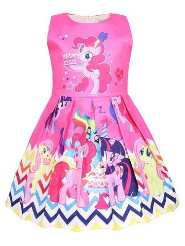 Vestidos Para Niña 0531 Verano Princesa Little Pony Arco Iri