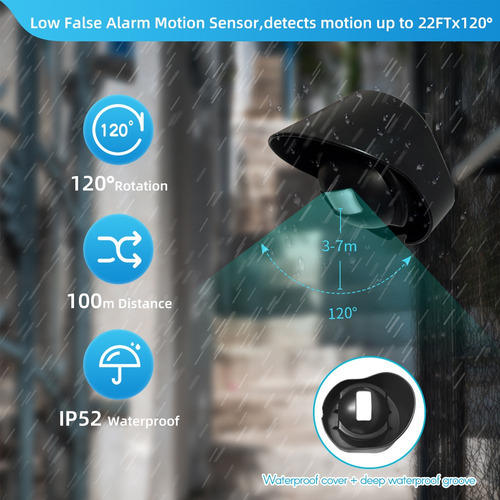 Alarme Multifuncional Sem Fio Com Sensor De Movimento Extern