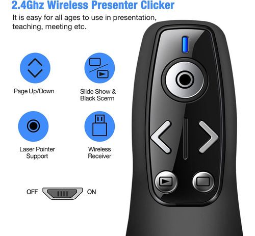 Control Remoto De Presentador Inalambrico Presentation Cl...