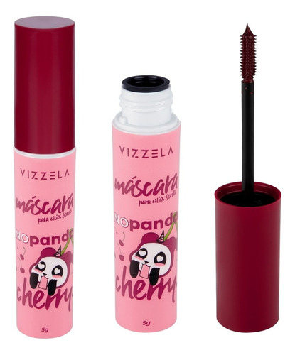 Kit Lapiseira Retrátil E Mascara De Cílios Cherry Vizzela Cor Lapiseira Cherry E Mascara No Panda Cherry