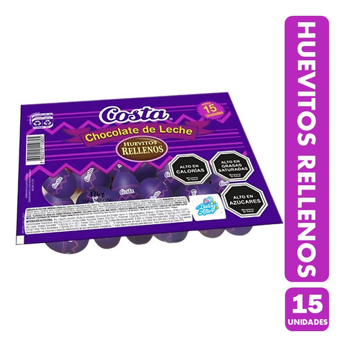 Huevitos De Pascua Rellenos De Costa Carozzi (caja Con 15u)