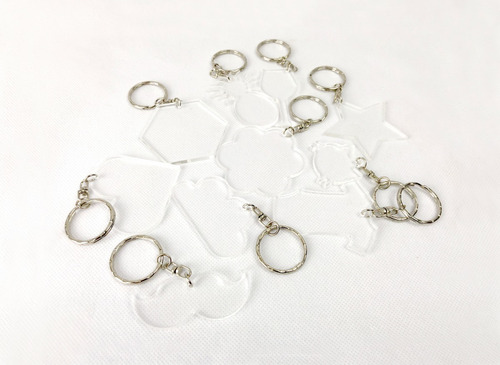 Llaveros Acrílico Formas Diversas 8 Cm Diámetro (pack 100)