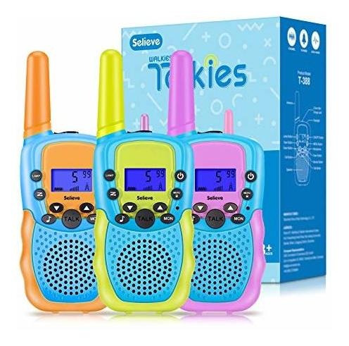 Walkie Talkies Para Niños O Niñas De 4 A 12 Años, Paquete