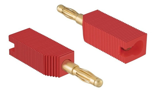 Conector Plug Banana Apilable Rojo Plástico Soldar Steren