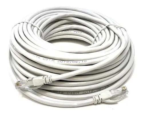 Cable Ethernet Cat 6 Blanco De 5 Metros Real Gigabit