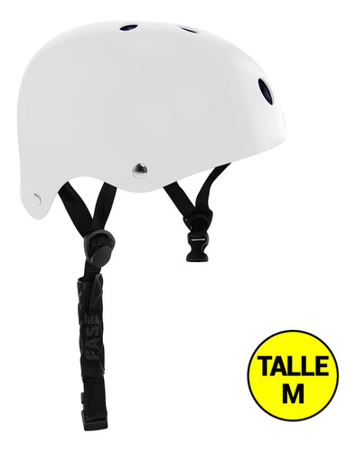 Casco Monopatín Bicicleta Talle M Blanco Doble Regulación Talle M (53-57cm)