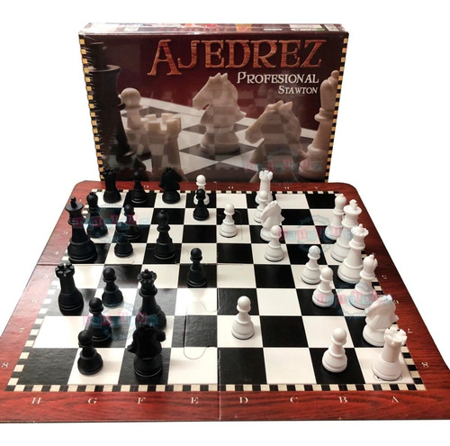 Juego Ajedrez Stawton Semi Profesional Fichas Tablero Grande