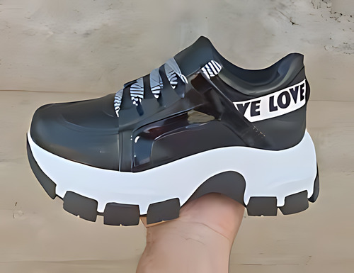 Zapatilla Mujer Plataforma Sneakers Love Urbana Liviana