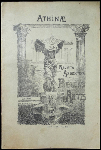 Revista Antigua Athinae. Argentina  Bellas Artes. 1910 39145
