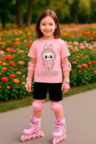 Conjunto Coordinado Con Short Para Niña