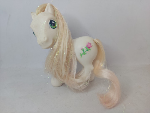 My Little Pony  G3 2002 Sparkle Blanco Rosa Flor 11cm