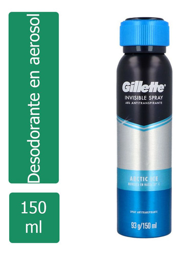 Antitranspirante Gillette Endurance Artic Ice Aerosol Envase
