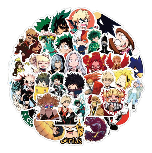 My Hero Academia A 50 Calcomanias Stickers Pvc Vs Agua Anime