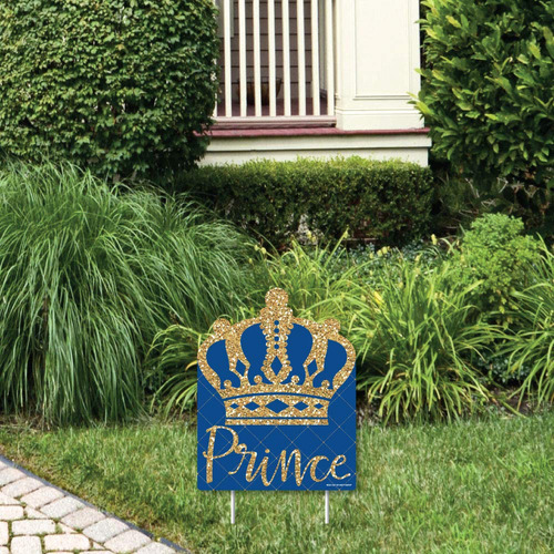 Cartel Jardin Texto Ingl  Big Dot Of Happiness Royal Prince