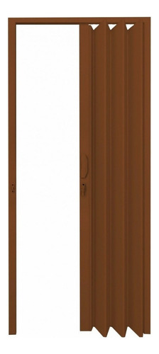 Porta Sanfonada Pvc Polifort 210cmx80cm Mogno D Cor Madeira