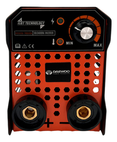 Superpack Soldadora Inverter Mma Daewoo 100 Mini + Bolso Prm Color Naranja