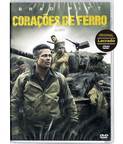 Dvd Corações De Ferro - Brad Pitt - Original Novo Lacrado