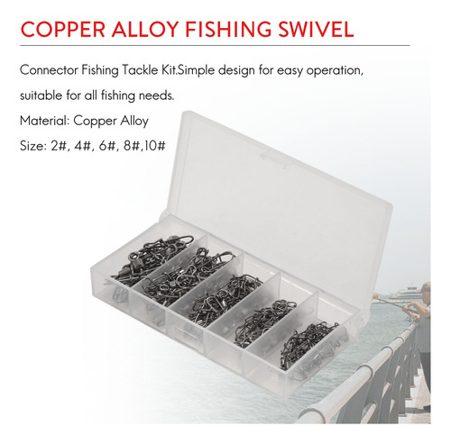 Candado Queenly-96 Piezas Con Cojinete Giratorio Para Pesca,