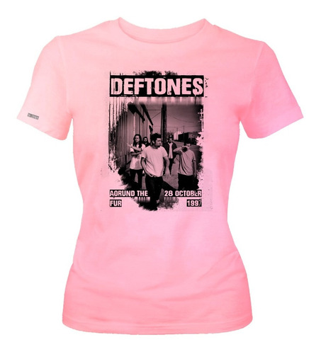 Camiseta Deftones Aorunf The Fur 1997 Integrantes Mujer Ikrd