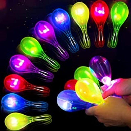 Imagen 2 de 10 de 30 Maracas Led Novedades Pack Cotillon Luminoso Combo Fiesta
