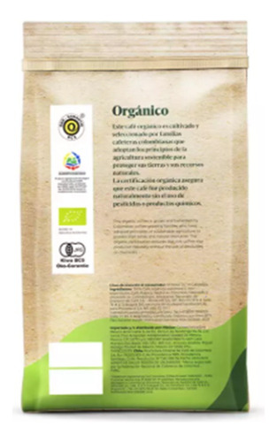 Café Orgánico Premium Juan Valdez Grano Molido 283 Gr