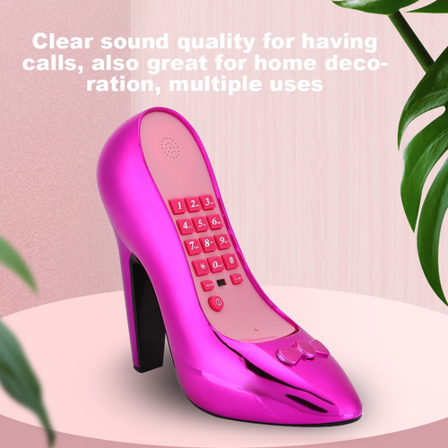 Teléfono Para El Hogar, Teléfono Elegante Electroplaca Púrpu