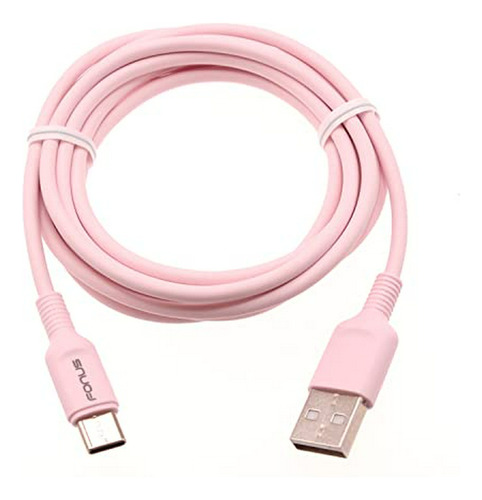 Cable Usb-c 6ft Rosa Compatible Con Amazon Fire 7/kids (2022