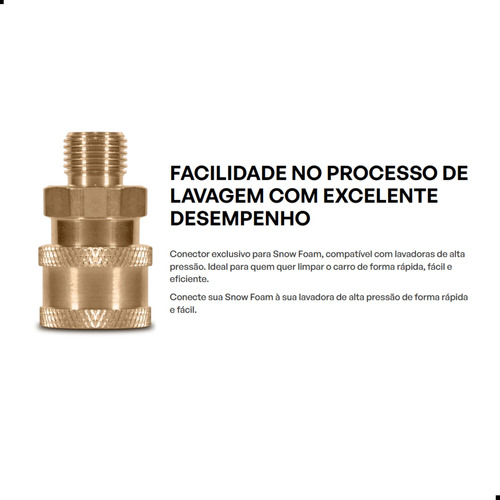 Engate Rápido Adaptador Conexão Snow Foam 1/4 Vonixx