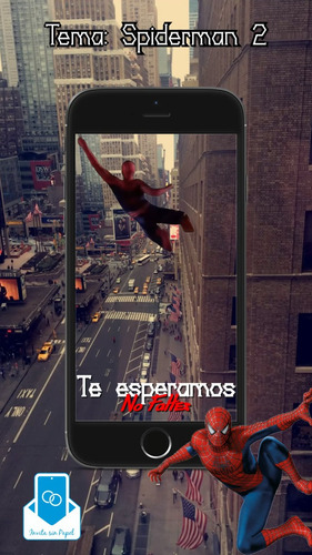 Video Invitación Digital De Spiderman 2 Con Foto (Usado)