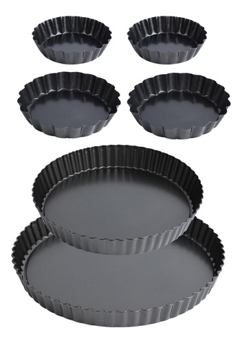 6 Pcs Moldes Pasteles Desmontables, Molde Hornear Extraíble