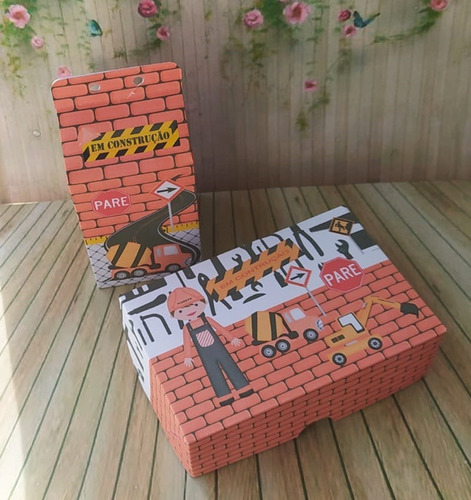 Imagem 3 de 5 de Kit Festa Lembrança Construção Trator ( 20 Caixas )