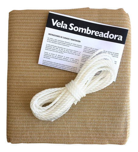 Imagen 6 de 6 de Pack: Vela 5 × 5 × 7 M Color Beige + Kit De Anclaje