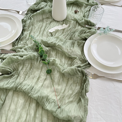 Mantel De Gasa Para Bodas, Camino De Mesa, 5 Piezas