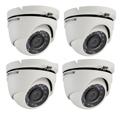 Pack 4 Camara Infrarroja Hikvision Cctv Turbo Hd 720p 1mp 4en1 Tvi Cvi Ahd Gran Angular Seguridad